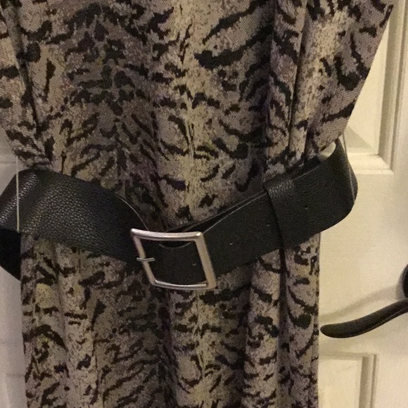 NWT Zara brown belted zebra animal print dress - Picture 4 of 5